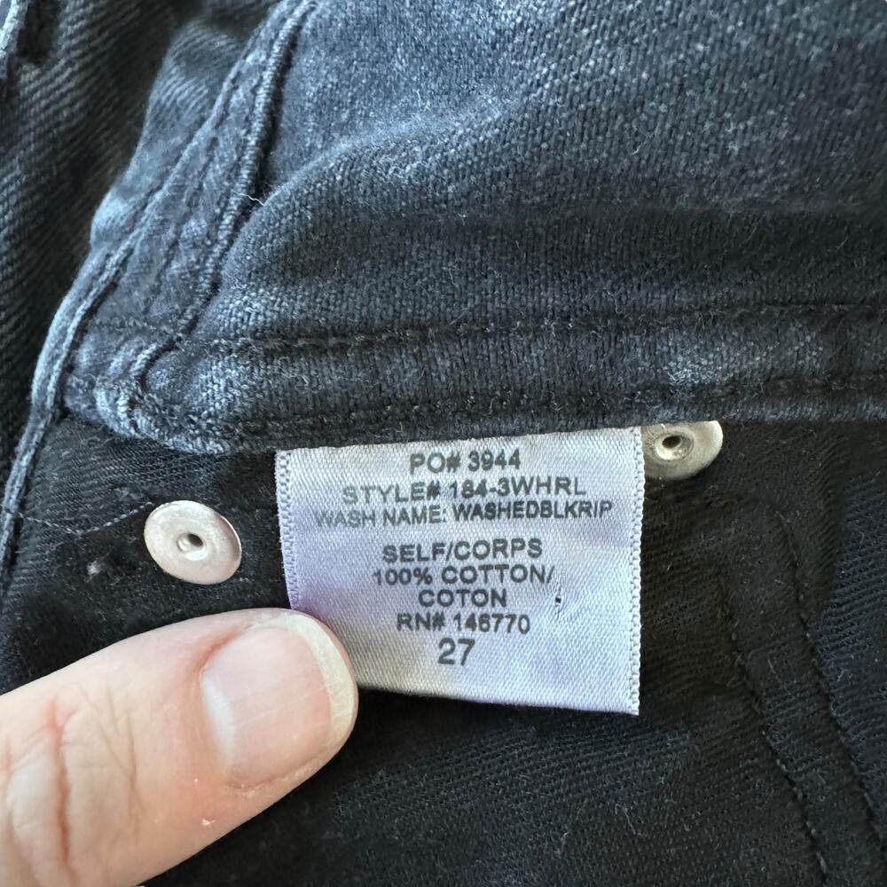 Re/Done High Rise Loose Jeans Ripped Black - Picture 8 of 11